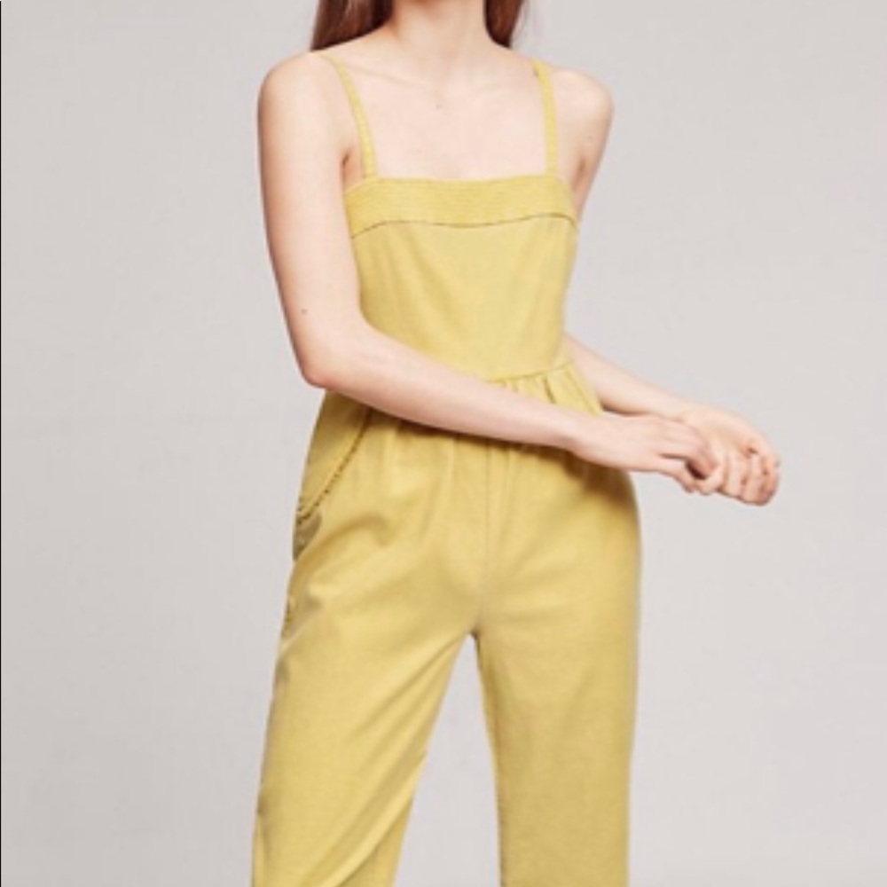 Mustard Yellow Anthropologie Jumpsuit